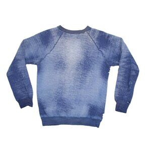 Vintage 1960s Healthknit MENS SMALL Blue Pullover Crewneck Sweatshirt DESTROYED